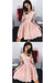 Long Sleeves Short Lace Prom Dresses Homecoming Formal Dresses