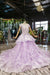 Ball Gown Lace Appliques Cap Sleeves Long Prom Dresses, Quinceanera SJS20480