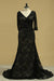 Lace V Neck Mother Of The Bride Dresses Mermaid With Beads And Ruffles