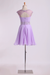 Homecoming Dresses Scoop A Line Beaded Neckline&Waistline Short/Mini Chiffon