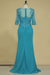 Scoop With Applique & Beads Mother Of The Bride Dresses Chiffon Mid-Length Sleeves