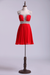 Bateau A Line Homecoming Dresses Short Chiffon With Beads&Ruffles