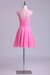 V Neck Homecoming Dresses A Line Short Tulle&Chiffon With Beads