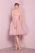 Princess A-line Knee Length Short Pink V Neck Tulle Homecoming Dress Party Dress JS680