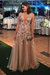 A-Line V Neck Appliques Floor Length Prom Dresses Tulle Evening SJSP82T3LY5