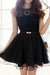 Homecoming Dresses Scoop A Line With Sash/Ribbon Short/Mini