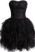 Mini Princess Strapless Ruffled Homecoming Cocktail Dress D0237