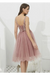 V-Neck Tulle With Beaded Short Homecoming Dresses