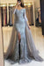 Long Sleeves Off The Shoulder Tulle With Applique Mermaid Prom Dresses