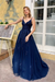 Elegant V Neck Appliques Long Prom Dresses Spaghetti Straps Evening SJSP37YZLFA