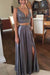 Sexy A Line Two Pieces V Neck Satin Split Side With Beading Prom Dresses JS42