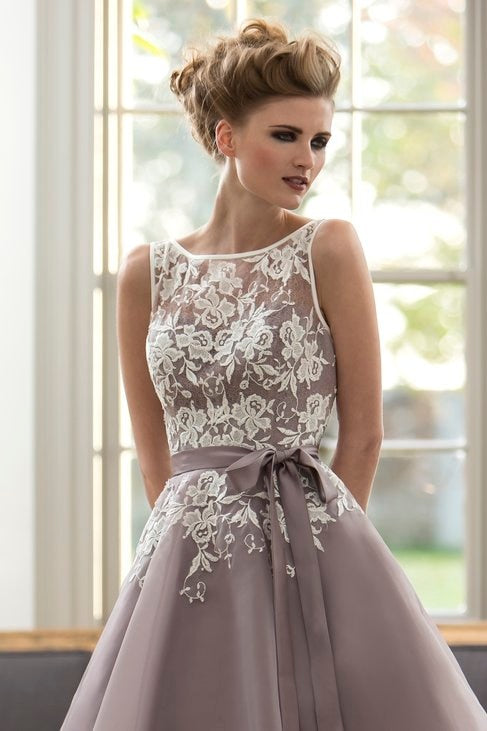 Lace Rustic Chiffon Bridesmaid Dresses Short Prom Dresses