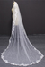 High Quality Pearls Wedding Veil with Lace Appliques Edge