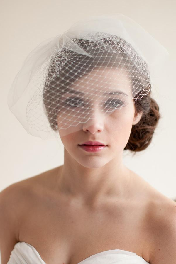 New European Style Bridal Wedding Veil Vintage Bridal Bird Cage Veil Soft Net Short Bridal Veil