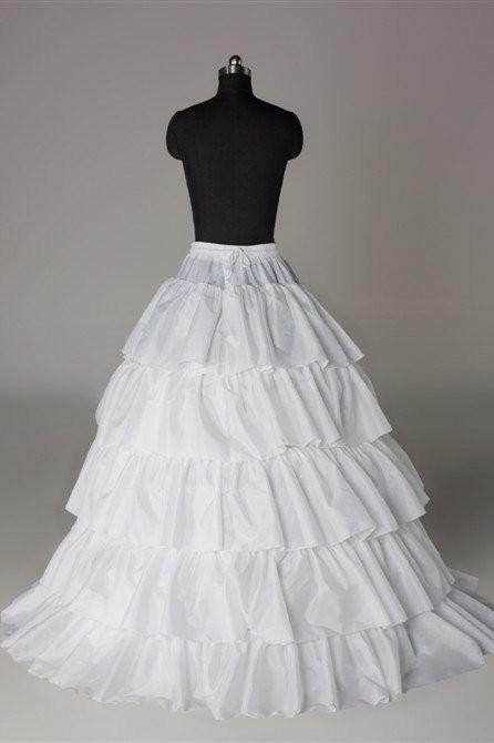 Fashion Wedding Petticoat Accessories 5 layers White Floor Length FU05