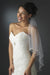 Two Layers Elbow Length Wedding Veil Beaded Edge JS0021