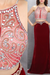 Sexy red chiffon two pieces see-through beading floor-length prom dresses