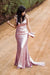 Sparkly Spaghetti Straps Rose Gold V Neck Prom Dresses with Sequins, Dance Dresses SJS15537