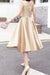 Homecoming Dresses A Line Scoop Satin With Applique Lace Up