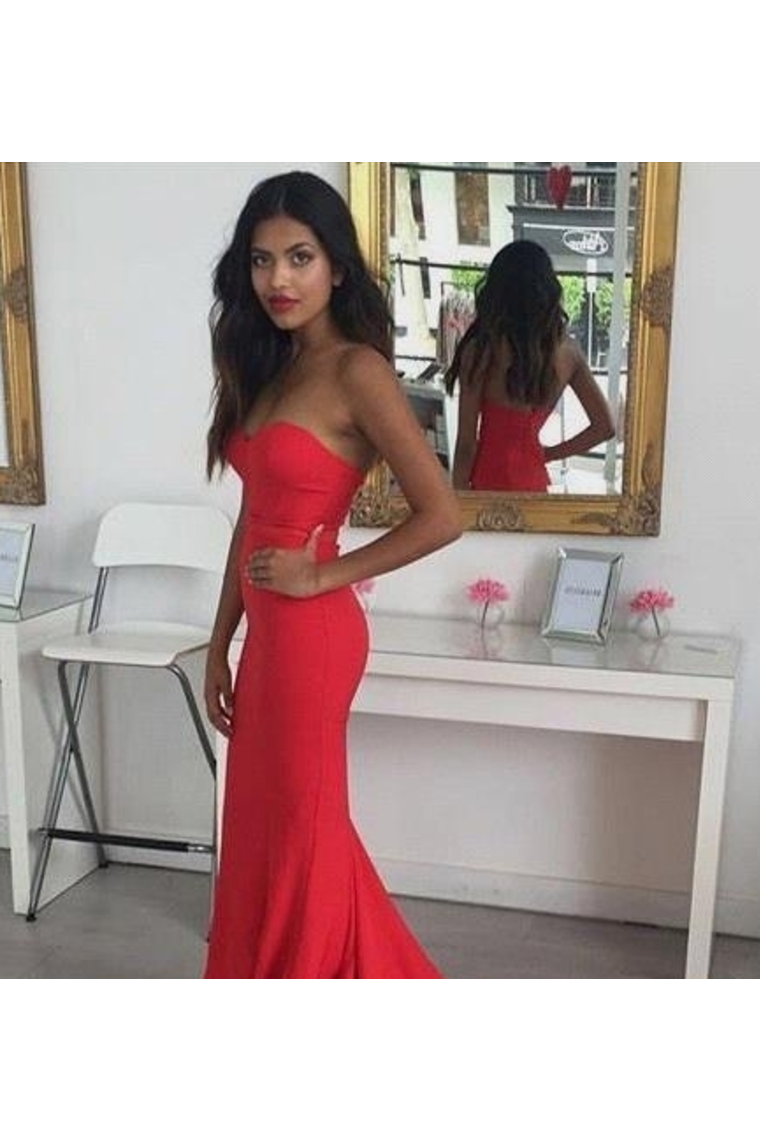 Simple Sweetheart Prom Dresses Court Train Cheap Formal SJSP8LS38RR