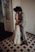 Vintage Lace Appliques Ivory V Neck Cap Sleeves Mermaid Wedding Dresses, Wedding Gowns SJS15542