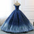 Ball Gown Navy Blue Lace Applique Ombre Off the Shoulder Princess Quinceanera Dresse JS269