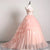 Princess Ball Gown Pink 3D Lace Multi-layered Prom Dresses, Tulle Quinceanera Dresses SJS15292