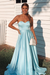 Simple A Line Sweetheart Satin Prom Dresses Cheap Formal SJSPE7SREPR