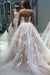 A Line Tulle Yellow Spaghetti Straps Prom Dresses with Appliques, Party SJS20385