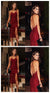 , Haley Lace Homecoming Dresses , Sexy Burgundy CD1197