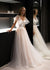 A Line Tulle Short Sleeves Lace Glamorous Wedding Dresses