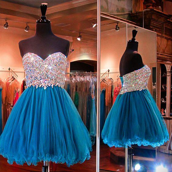 , Organza , Sweetheart , Beading Kelsey Homecoming Dresses CD13654