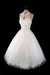 , Elegant Eve Lace Homecoming Dresses Turn-Down Collar Key Hole Sleeveless Tea-Length With CD1627