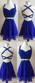 , Blue Dress, Cute , Homecoming Dresses Irene Two Piece CD99