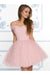 Off The Shoulder Short Formal Graduation Homecoming Dresses A Line