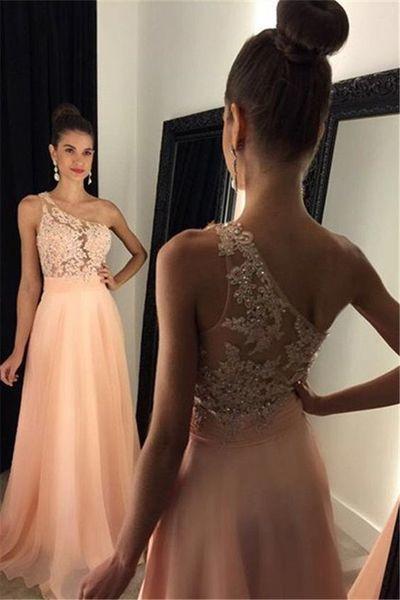 One Shoulder Prom Dress Long Wedding Party Gown Cocktail Formal Wear pst1430