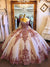 Princess Ball Gown Strapless Sweetheart Prom Dresses with Tulle, Beading Quinceanera Dresses SJS15524