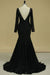 Black Sexy Open Back Long Sleeves Mother Of The Bride Dresses Mermaid Chiffon & Lace