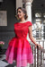 2024 Red Lace Appliques Top Cap Sleeves Multi Colors Tulle Short Homecoming Dresses JS645