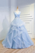 Puffy V Neck Sleeveless Tulle Prom Dress With Appliques Quinceanera SJSP4EM4EZY