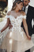 Unique Off the Shoulder Appliques Sweetheart Homecoming Dresses Short Dance Dresses SRS14984