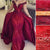 Mermaid Off the Shoulder Burgundy Long Sleeves V Neck Prom Dresses with Detachable Train SJS15263