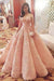 Blush Pink Evening Dress New Fashion Gorgeous Sweet 16 Gowns pink long Quinceanera Dresses JS168