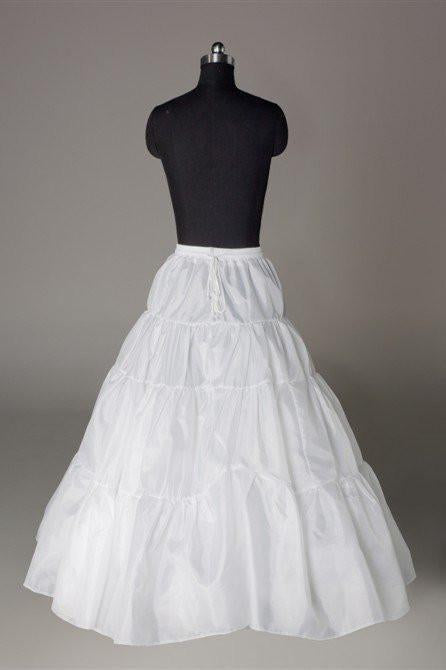 Fashion Wedding Petticoat Accessories White Floor Length Underskirt FU01