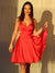 A-Line/Princess Chiffon Ruffles V-neck Sleeveless Short/Mini Homecoming Dresses HEP0004611