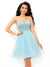 A-Line/Princess Sweetheart Satin Cocktail Homecoming Dresses Hedda Beading Short Sleeveless Dresses