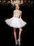 A-Line/Princess Sweetheart Beading Sleeveless Short Net Cocktail Itzel Homecoming Dresses Dresses