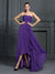 A-Line/Princess Strapless Pleats Sleeveless High Low Dresses Chiffon Homecoming Dresses Mia Cocktail