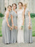 A-Line/Princess Sleeveless Floor-Length Chiffon Bridesmaid Dresses HEP0005694