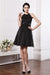 A-Line/Princess Cocktail Val Homecoming Dresses Scoop Sleeveless Hand-Made Flower Short Net Dresses